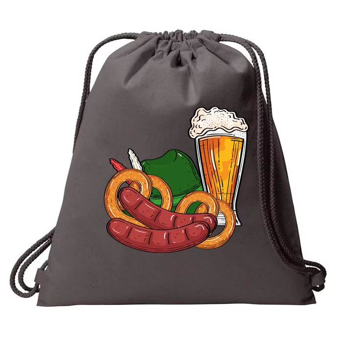 Oktoberfest Beer Food Festive Drawstring Bag