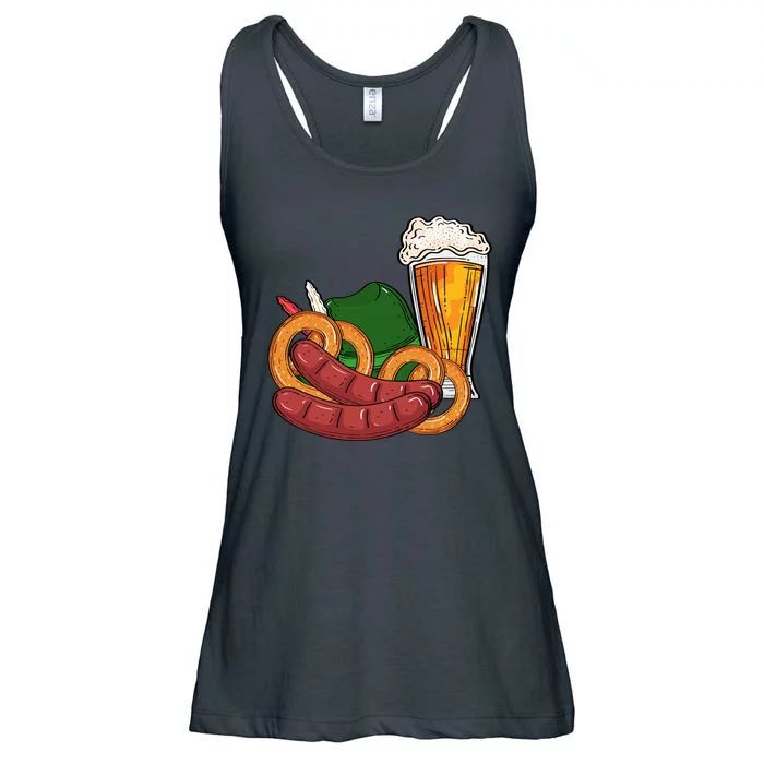 Oktoberfest Beer Food Festive Ladies Essential Flowy Tank