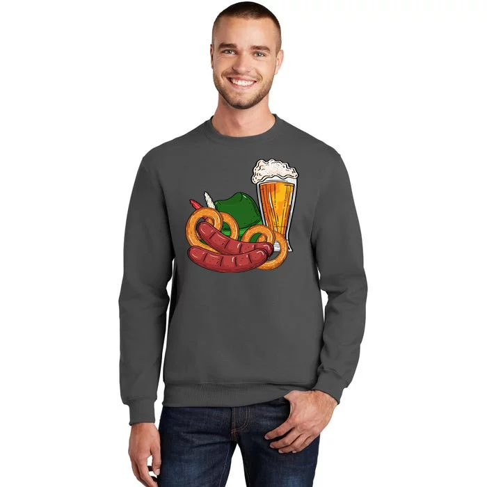 Oktoberfest Beer Food Festive Tall Sweatshirt