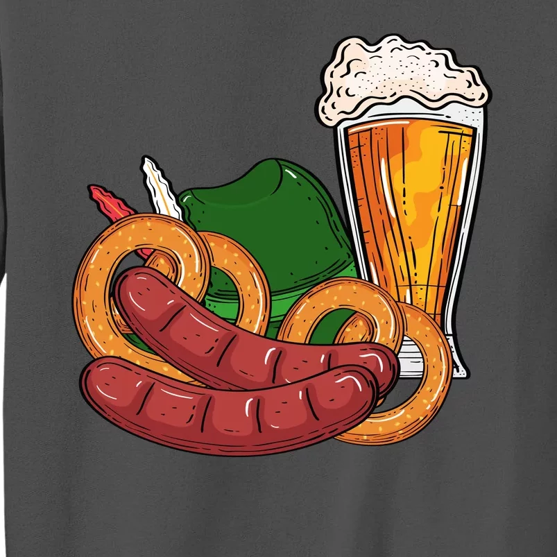 Oktoberfest Beer Food Festive Tall Sweatshirt