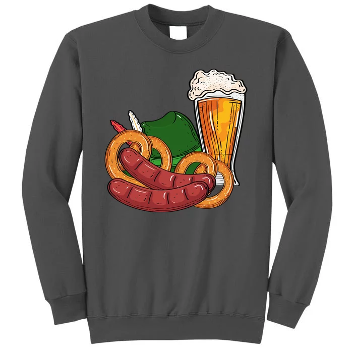 Oktoberfest Beer Food Festive Tall Sweatshirt