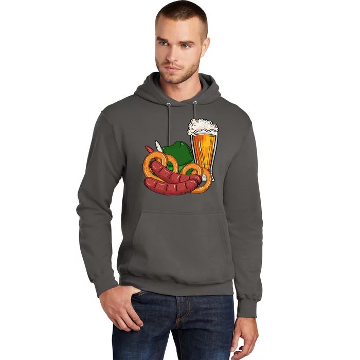 Oktoberfest Beer Food Festive Tall Hoodie