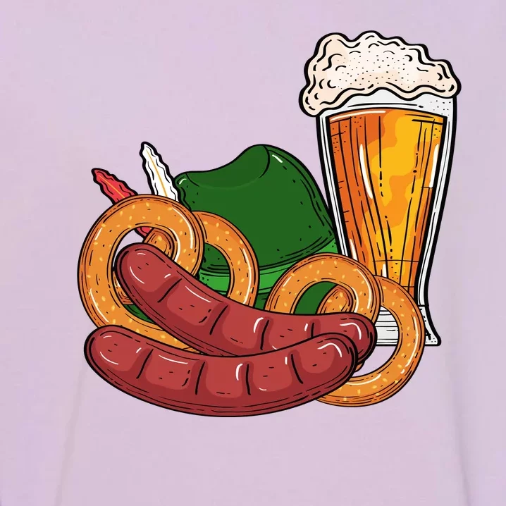 Oktoberfest Beer Food Festive Garment-Dyed Sweatshirt