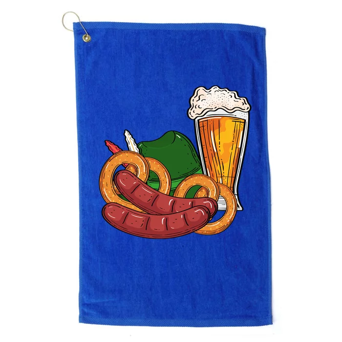 Oktoberfest Beer Food Festive Platinum Collection Golf Towel