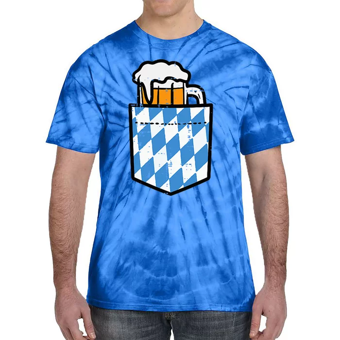 Oktoberfest Bavaria Flag Pocket Fun German Costume Tie-Dye T-Shirt