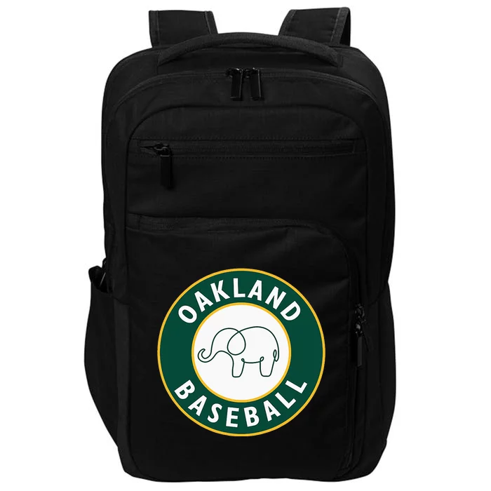 Oakland Baseball Fan Elephant Gift Impact Tech Backpack