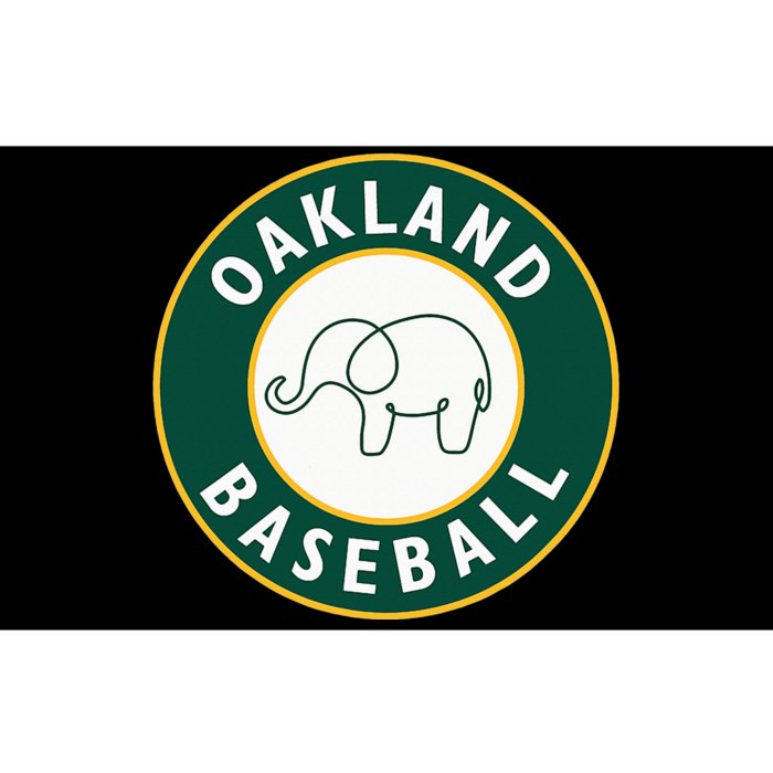 Oakland Baseball Fan Elephant Gift Bumper Sticker