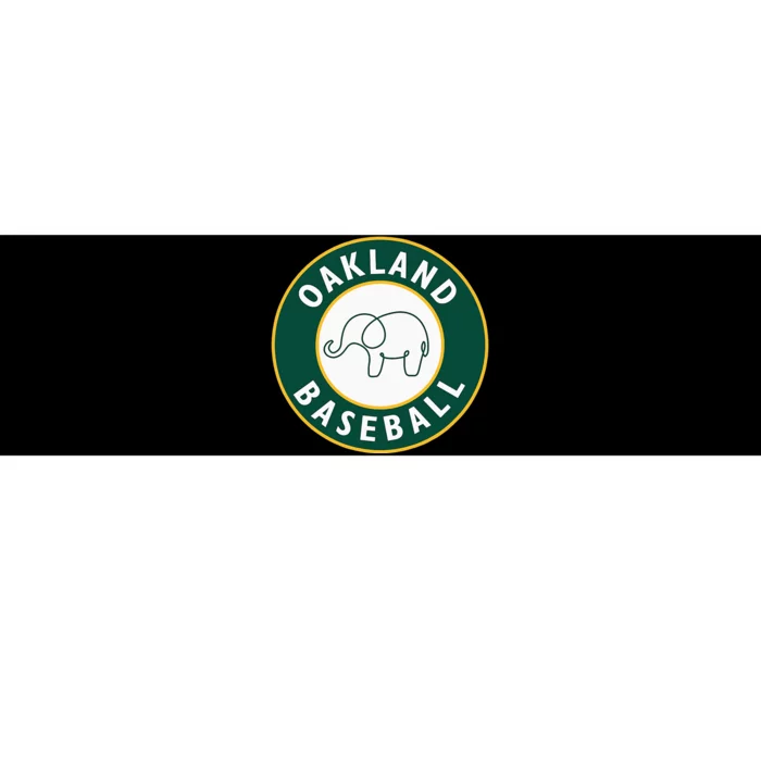 Oakland Baseball Fan Elephant Gift Bumper Sticker