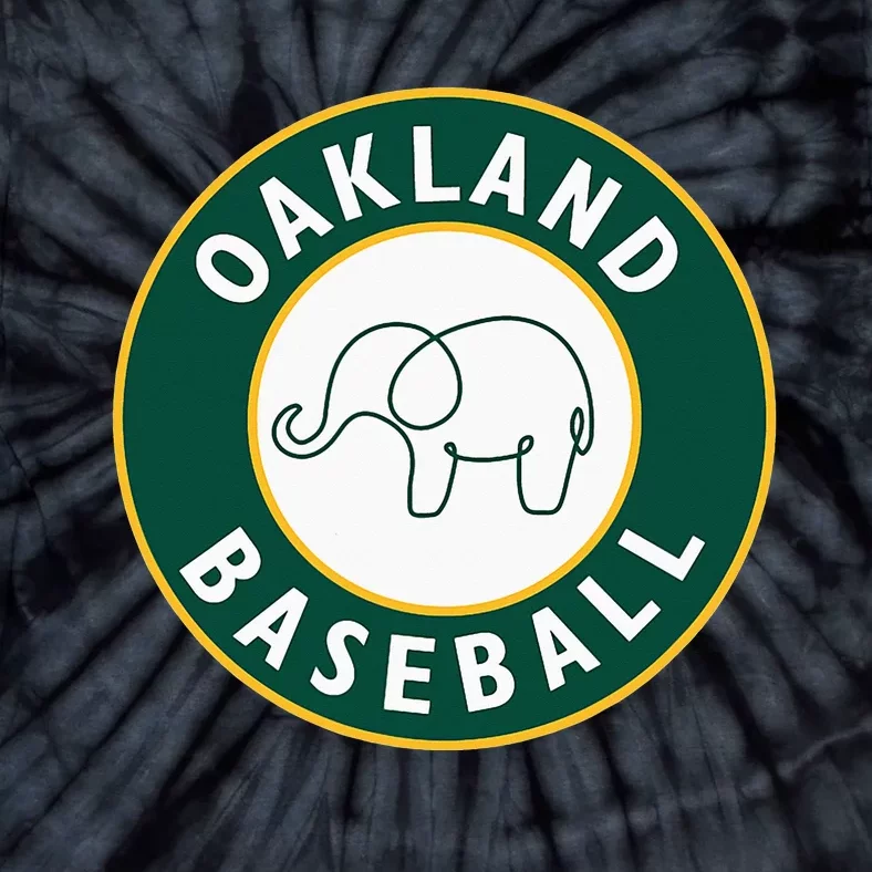 Oakland Baseball Fan Elephant Gift Tie-Dye T-Shirt