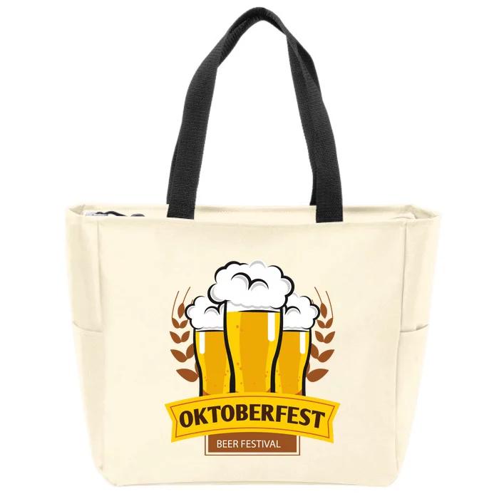 Oktoberfest Beer Festival Zip Tote Bag