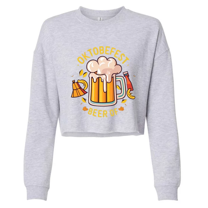 Oktoberfest Beer German Cropped Pullover Crew