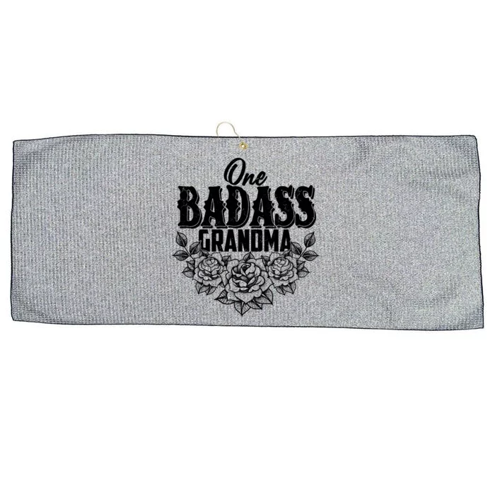 One Badass Grandma Large Microfiber Waffle Golf Towel