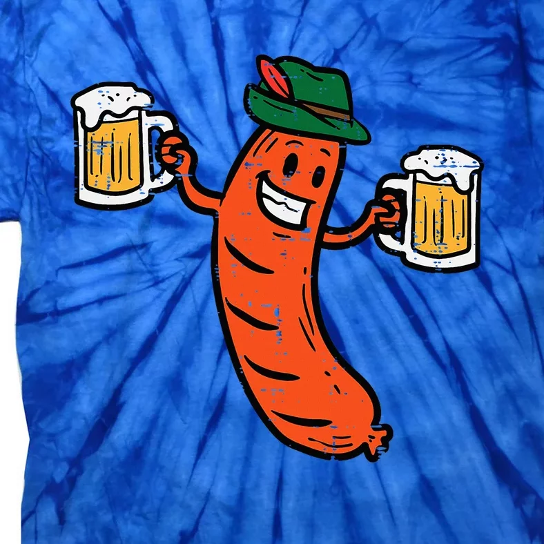 Oktoberfest Bratwurst German Sausage Costume Tie-Dye T-Shirt