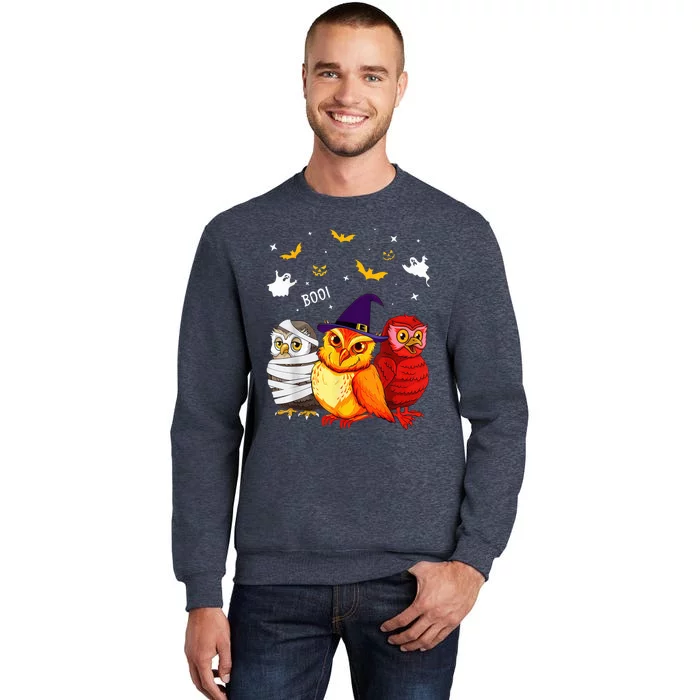 Owl Boo Ghost Scary Funny Halloween Costume Sweatshirt