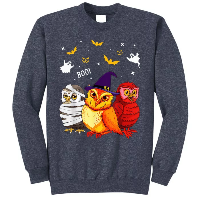 Owl Boo Ghost Scary Funny Halloween Costume Sweatshirt