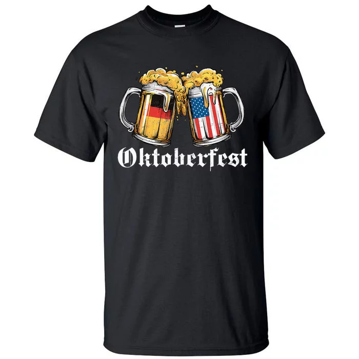 Oktoberfest Beer German American Flag Tall T-Shirt