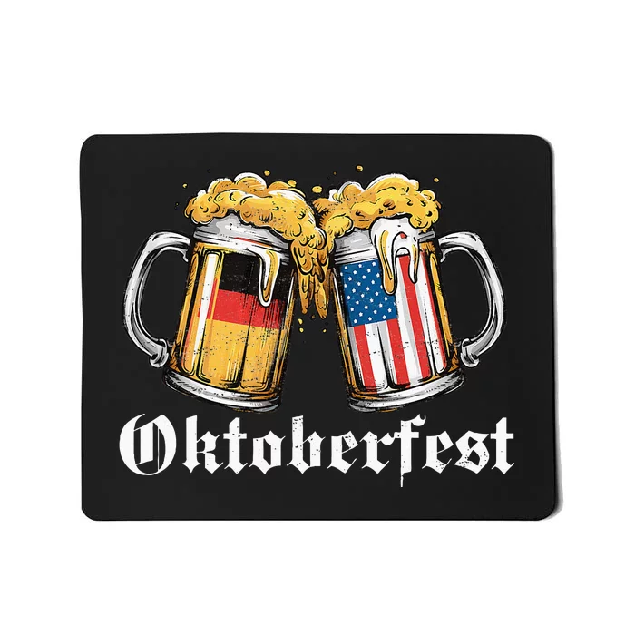 Oktoberfest Beer German American Flag Mousepad