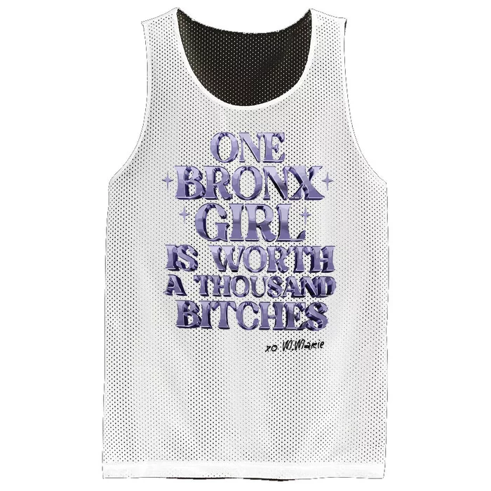 One Bronx Girl Is Worth A Thousand Bitches Mesh Reversible Basketball Jersey Tank