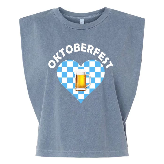 Oktoberfest Beer Heart Garment-Dyed Women's Muscle Tee