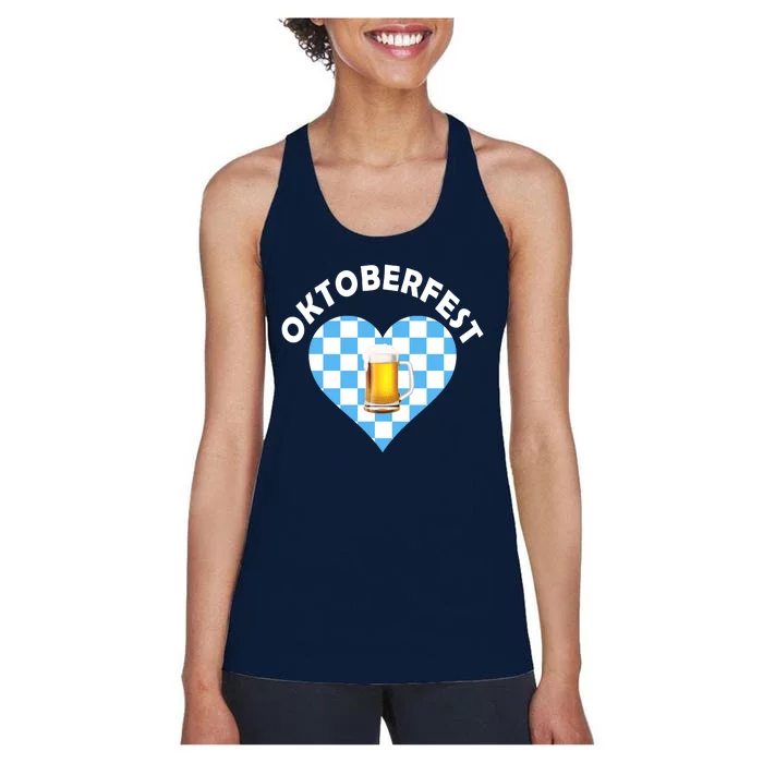 Oktoberfest Beer Heart Women's Racerback Tank