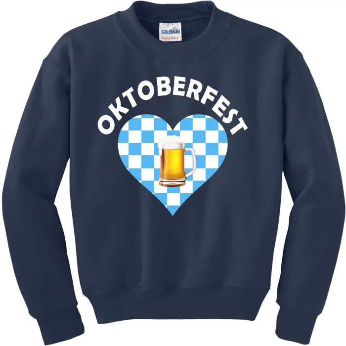 Oktoberfest Beer Heart Kids Sweatshirt