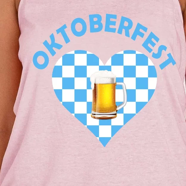 Oktoberfest Beer Heart Women's Knotted Racerback Tank