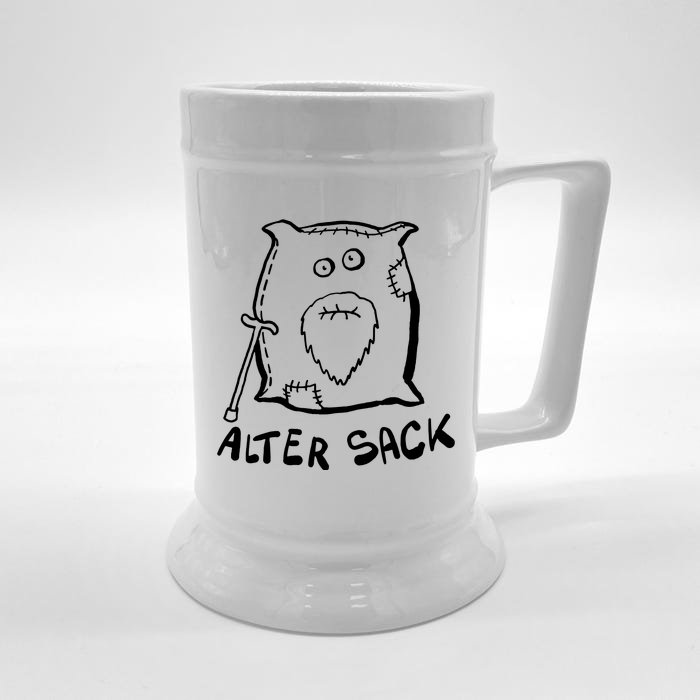 Old Bag Humor Joke Cheeky Front & Back Beer Stein