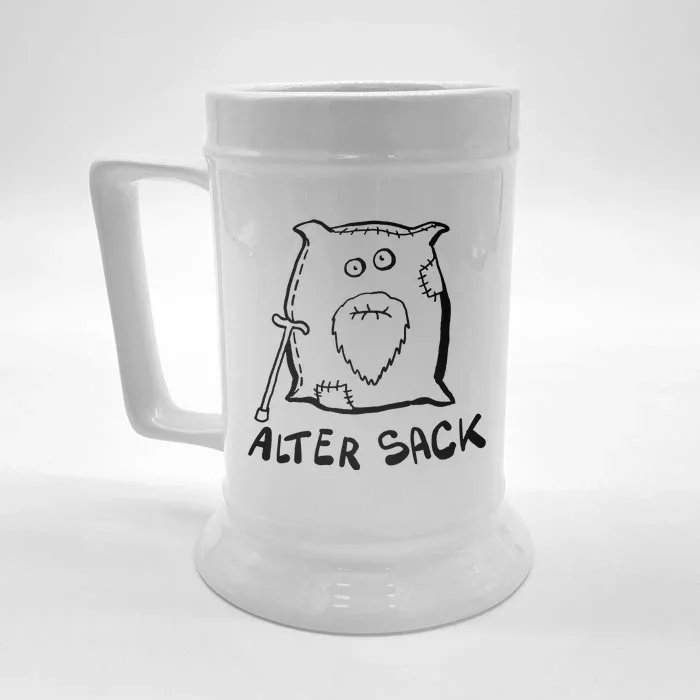 Old Bag Humor Joke Cheeky Front & Back Beer Stein