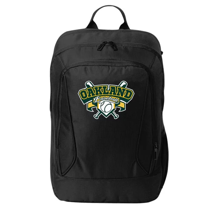 Oakland Baseball Home Plate & Bat Script Gameday Fan City Backpack