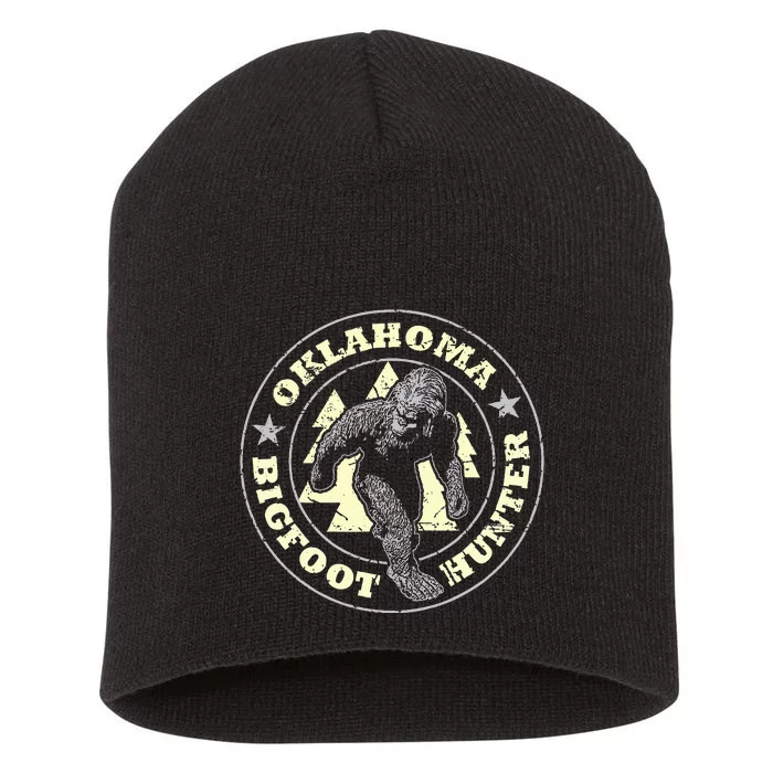 Oklahoma Bigfoot Hunter Believe State Pride Short Acrylic Beanie