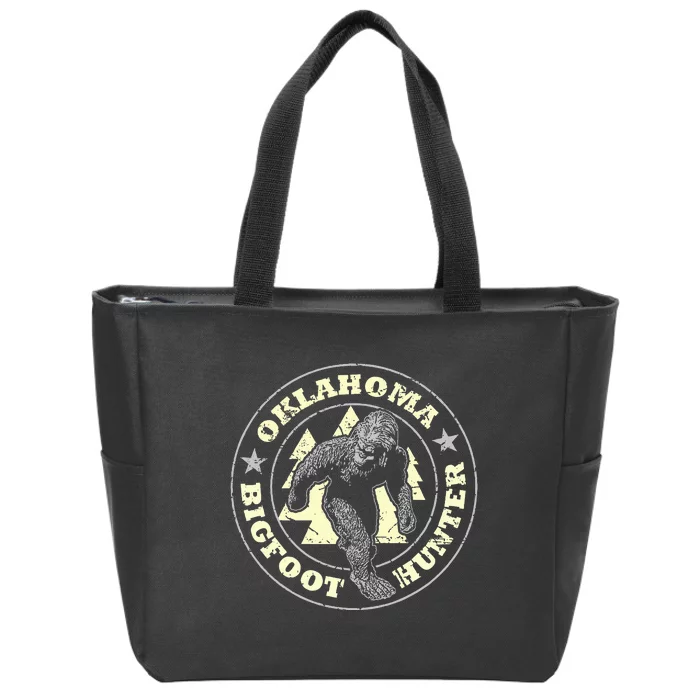 Oklahoma Bigfoot Hunter Believe State Pride Zip Tote Bag