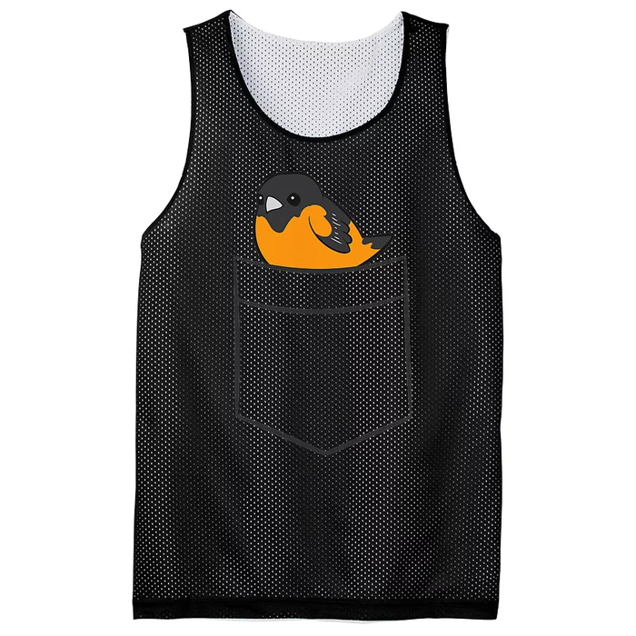 Oriole Bird In The Pocket Cute Pocket Oriole Mesh Reversible Basketball Jersey Tank