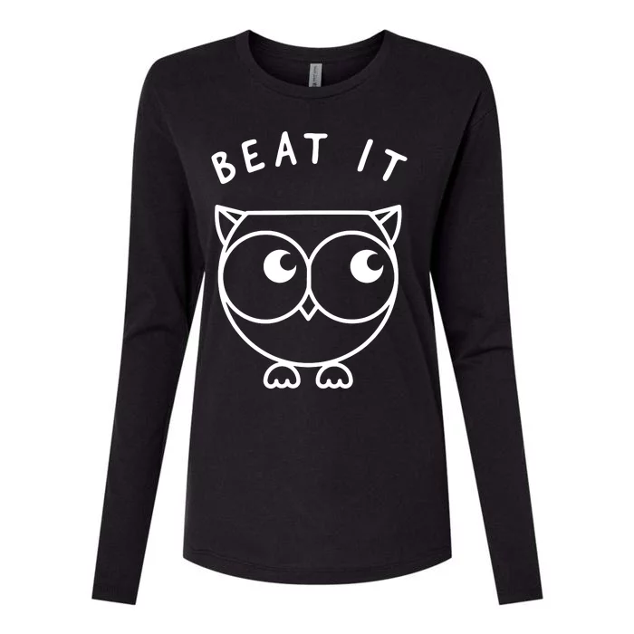 Owl Beat It Womens Cotton Relaxed Long Sleeve T-Shirt