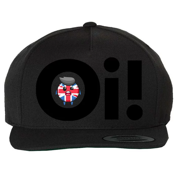 Oi! Black Letters Wool Snapback Cap