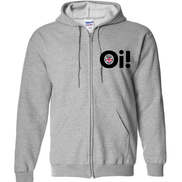 Oi! Black Letters Full Zip Hoodie