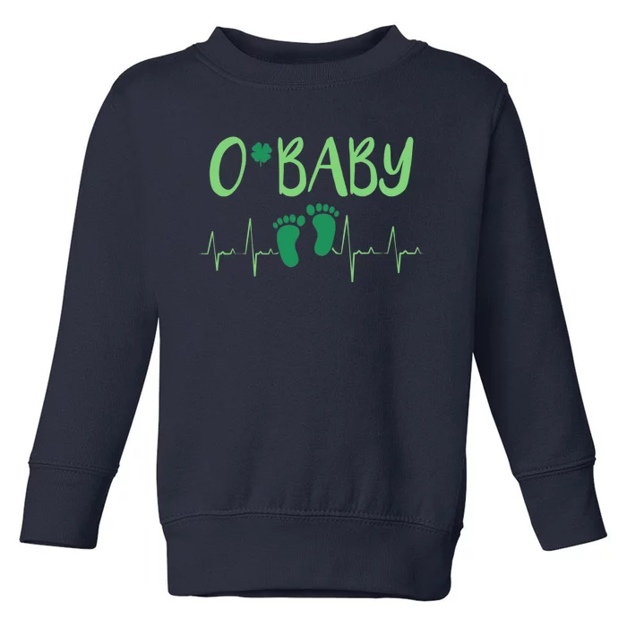 O Baby L&D Nurse St Patrick's Day Labor & Delivery Nurse Toddler Sweatshirt