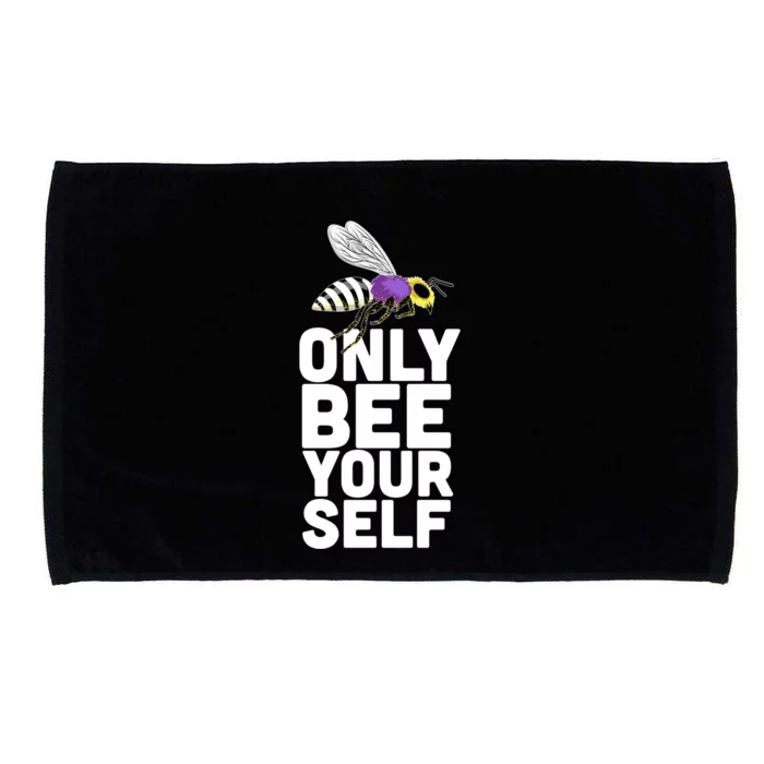 Only Beeyours Meaningful Gift Non Binary Nonbinary Bee Proud Gift Microfiber Hand Towel