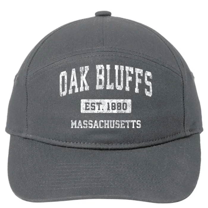 Oak Bluffs Massachusetts Ma Vintage Sports Established Design 7-Panel Snapback Hat