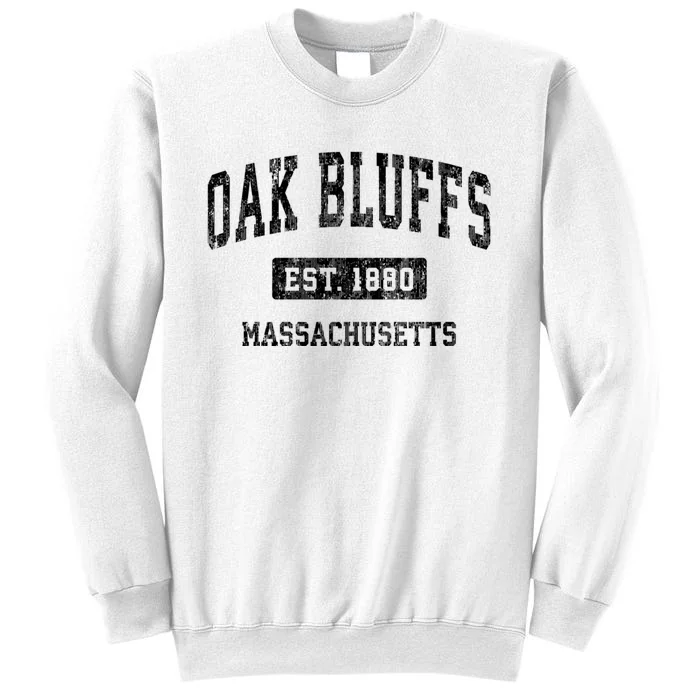 Oak Bluffs Massachusetts Ma Vintage Sports Established Design Sweatshirt