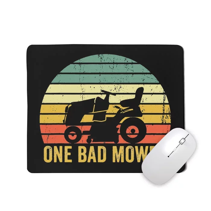 One Bad Mowfo Funny Lawn Care Grass Mowing Gardener Dad Mousepad