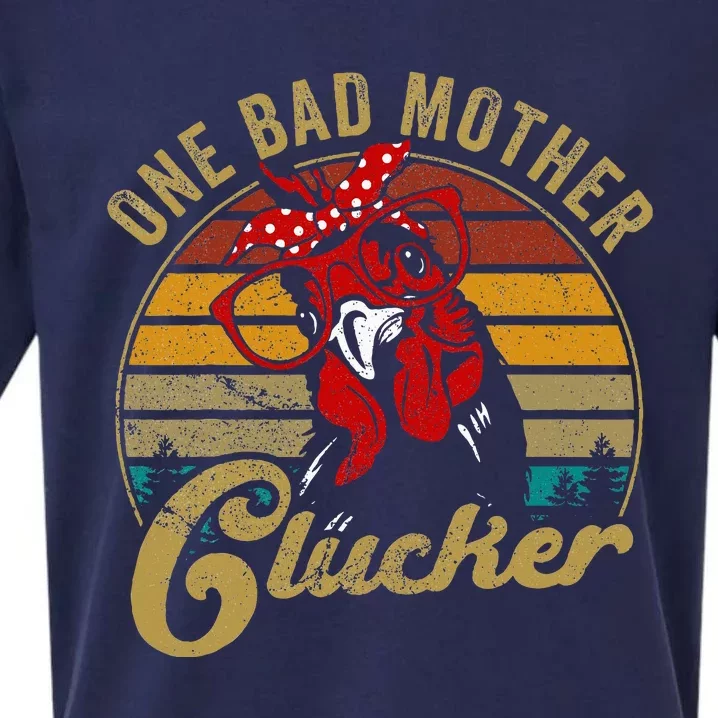 One Bad Mother Clucker Chicken Mom Mother Day Sueded Cloud Jersey T-Shirt