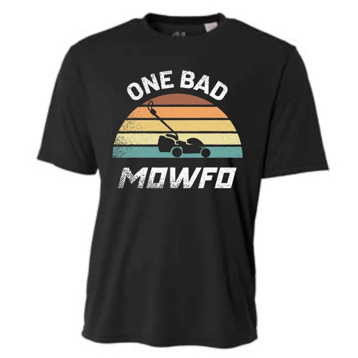 One Bad Mowfo Funny Lawn Care Mowing Gardener Fathers Cooling Performance Crew T-Shirt