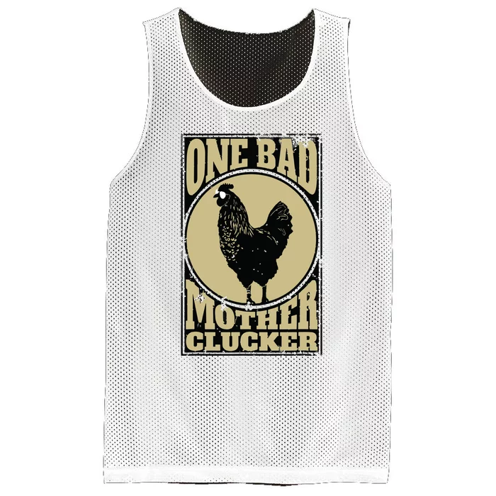 One Bad Mother Clucker Novel Chicken Lover Mesh Reversible Basketball Jersey Tank