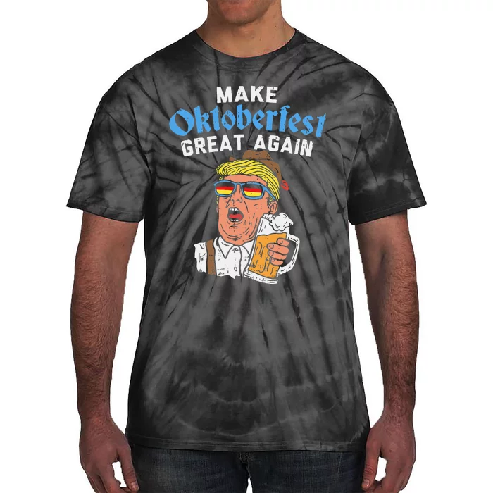 Oktoberfest Beer Mug Gift Funny Trump Make It Great Again Tie-Dye T-Shirt