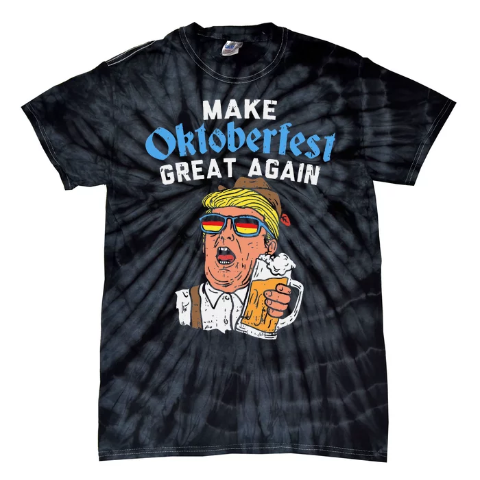 Oktoberfest Beer Mug Gift Funny Trump Make It Great Again Tie-Dye T-Shirt