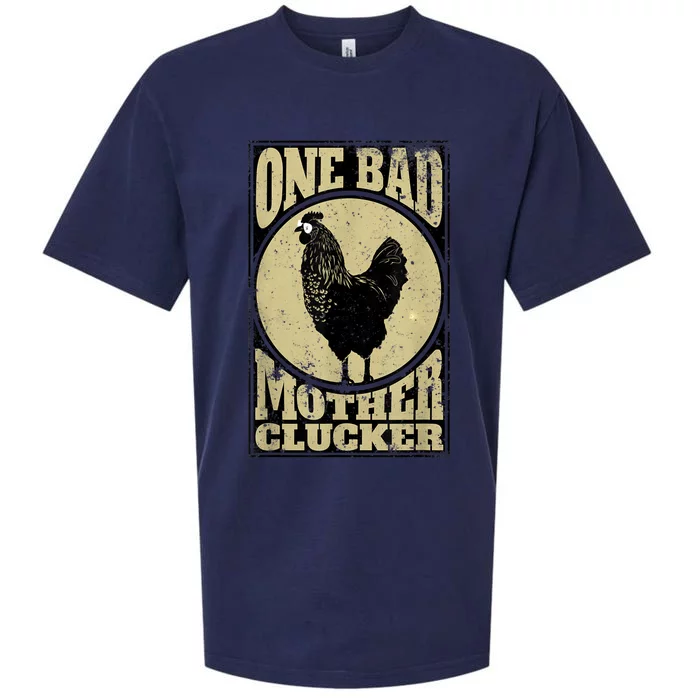 One Bad Mother Clucker Meaningful Gift Novel Chicken Lover Gift Sueded Cloud Jersey T-Shirt