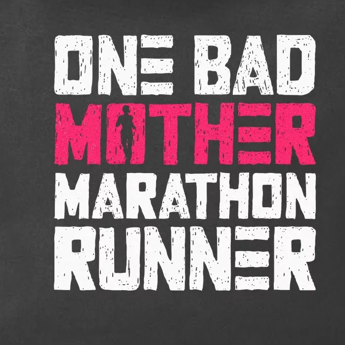 One Bad Mother Marathon Runner Women Marathon Marathoner Zip Tote Bag