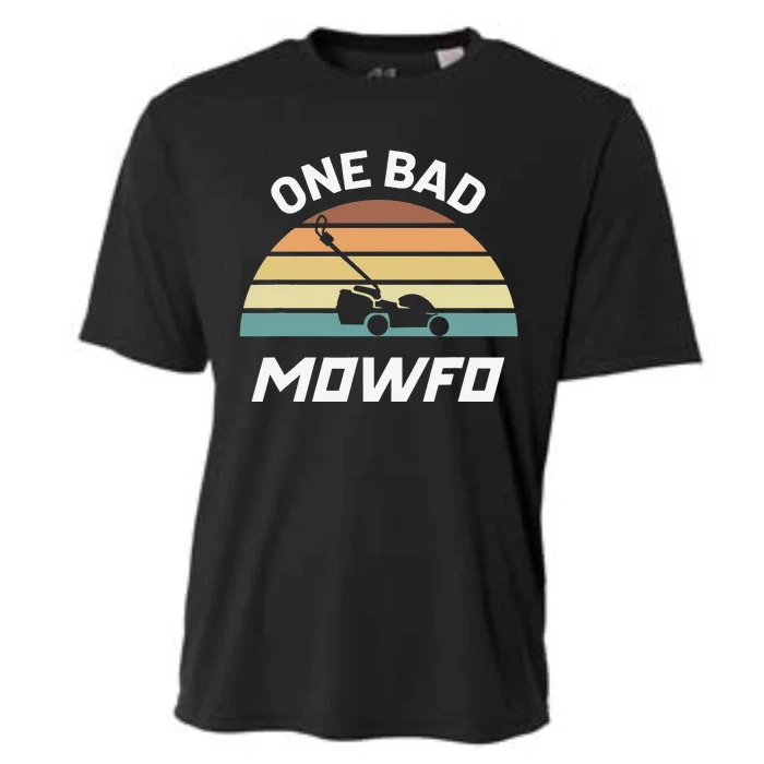 One Bad Mowfo Funny Lawn Care Mowing Gardener Father's Day Cooling Performance Crew T-Shirt