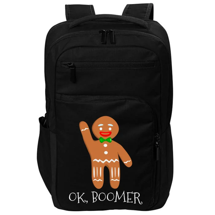 Ok Boomer Meme Millennials Gen Z Funny Xmas Gingerbread Gift Impact Tech Backpack