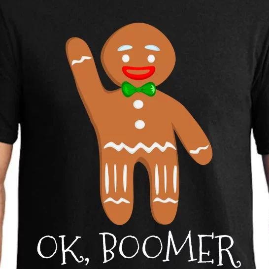 Ok Boomer Meme Millennials Gen Z Funny Xmas Gingerbread Gift Pajama Set